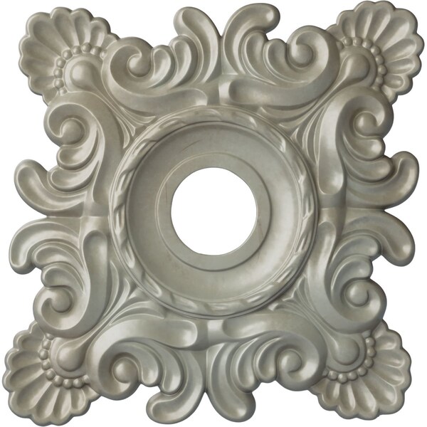 Ekena Millwork Crawley Ceiling Medallion (Fits Canopies up to 6 3/4"), 18"W x 18"H x 3 1/4"ID x 1 1/2"P, Flash Gold CM18CRFLS - main